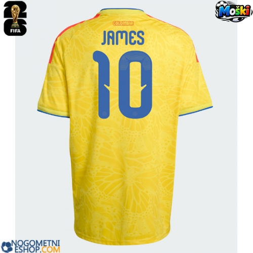 Moški Nogometni dresi Kolumbija James Rodriguez #10 Domači SP 2026 Kratek Rokav